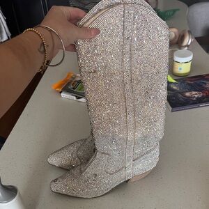Sparkling Silver Women's Boots